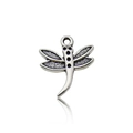 Antique silver dragonfly charm made of zinc alloy for DIY jewelry and vintage necklaces - Antique Silver Dragonfly (11235)