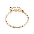 Golden snake chain bracelet with heart charm and lobster clasp in minimalist style - Gold 16cm Snake Chain Bracelet (14319)