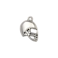 Vintage silver American football helmet charm pendant for DIY earrings and necklace - Football Helmet Style (9198)