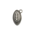 Vintage silver alloy American football pendant charm for DIY necklaces and earrings - Antique Silver Football 10x17 (9200)