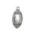 Vintage silver alloy football pendant for DIY necklaces and personalized earrings - Sports Athletics Football Style (15722)