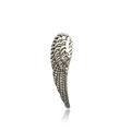 DIY antique silver feather charm pendant made of alloy with detailed wing texture - 8986 Antique Silver Feather Wing (8986)
