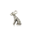 Vintage silver dalmatian puppy dog charm pendant with intricate black spotted details - Small Puppy (3344)