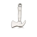 Pendentif hache en alliage argent antique pour bijoux DIY avec finition texturée - Forme de Hache (8520)
