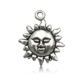 Pendentif soleil vintage en argent pour colliers DIY et création de bijoux faits main - Pendentif Visage de Soleil (7701)