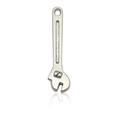 Polished silver wrench charm pendant with top hole for creative DIY jewelry making - Antique Silver Small Wrench Style (11184)