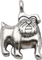 Bulldoggen-Anhänger in Vintage-Silberoptik mit Struktur und Aufhängeschlaufe - Bulldogge (10368)