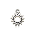 Pendentif soleil vintage en alliage de zinc avec rayons radiaux pour bijoux artisanaux - Pendentif Soleil Rayon d'Étoile (10941)