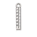 Antique silver ruler charm pendant in zinc alloy with engraved numeric scale detail - Antique Silver Graduation Ruler Style (12157-2)