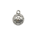 Antique silver soccer ball pendant with hanging loop for DIY jewelry making - Sports Football Alloy Pendant (8455)