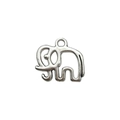 Pendentif éléphant en argent vintage pour bracelets et colliers DIY - 15487-Argent Antique Éléphant Creux 16x14-0.9g