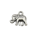 Pendentif éléphant en argent antique avec texture détaillée pour création de bijoux - 17331-1.1g 12x10 Argent Antique Petit Éléphant
