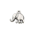Pendentif éléphant en argent antique avec détails gravés pour bijoux DIY créatifs - 17332-1.6g 13x13 Argent Antique Petit Éléphant