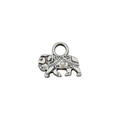 Pendentif éléphant vintage argenté avec motifs ethniques pour création de bijoux - 17330-0.8g 13x11 Argent Antique Éléphant