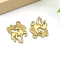 Macro view of golden horse pendants with polished finish for DIY jewelry making - Gold Stainless Steel Galloping Horse Pendant (T2786)