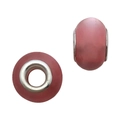 Rosa gestreifte Glasperlen mit großem Loch Silberkern für DIY Schmuckarmbänder - 11524-1 13mm-1g-5mm Loch Rosa Harz Rundes Katzenauge Panjia Große Lochperle