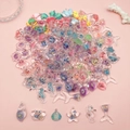 Luminous resin ocean animal pendants including mermaid tail and seahorse for DIY jewelry - Resin Ocean Series