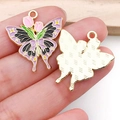 Pendentif papillon violet et or pour la création de bijoux personnalisés - Papillon Tulipe Violet (18109)