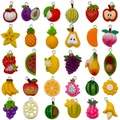 30 pieces set of colorful resin fruit and vegetable charms for DIY jewelry and phone chains - Resin Fruit Series 30 Pcs Set (SN1503)