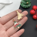 Weihnachtsbaum-Anhänger aus Legierung mit farbiger Emaille für DIY-Schmuckherstellung - Weihnachtsbaum (14197)