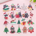 Weihnachts-Anhänger Set aus Legierung mit Katzen-Motiven für DIY Schmuckherstellung - Gemischte Weihnachtskatze und Festliche Elemente (SN1611)