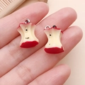 Handmade 3D resin apple core pendant charms for DIY jewelry and phone accessories - Apple Core Style (19698)