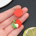 Pendentif litchi réaliste en résine avec anneau pour bijoux DIY et chaînes de téléphone - Style Litchi (24365)