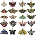 Vintage vlinderhangers set van legering met kleurrijke emaille voor DIY sieraden maken - Gemengde Vlinderstijlen Set (SN1593)