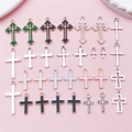 Sortierte Kreuzanhänger aus Legierung mit Emaille für DIY-Schmuckherstellung und Halsketten - Gemischtes Emaille Antiksilber Kreuz Set (SN1620)