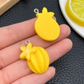 Ciondolo creativo a forma di carambola in resina gialla con anello per gioielli fai-da-te - Carambola Gialla Media (24237)