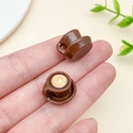 Miniature resin coffee cups with heart latte art detail for DIY crafts and keychains - Coffee Brown 3D Coffee Cup (23954)