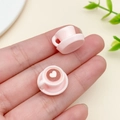 Miniature pink resin coffee cup and saucer with heart latte art for DIY crafts - Pink 3D Coffee Cup (23955)