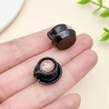 Miniature resin coffee cups with heart latte art for DIY phone charms and accessories - Black 3D Coffee Cup (23956)