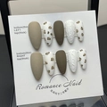 Handgemachte Leopard-Druck Nägel mit 3D-Strickmuster und mattem Finish Set - Extra Klein (XS) / Sanfter Leopard