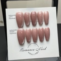 Unghie fatte a mano rosa nude con effetto cat-eye e glitter argento punte - Rosa Nude Francese / Extra Piccolo (XS)