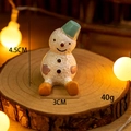 Mini resin snowman figurine with blue hat and orange boots for Christmas decor - Blue Hat Snowman Style (No. 1)