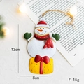 Weihnachts-Schneemann-Anhänger aus Metall mit rotem Schal und gelber Geschenkbox - Weihnachtsschneemann (Stil F)