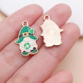 Gnome bedeltjes voor St. Patrick's Day DIY-armbanden met klavertje en gouden glans - Klaver Kabouter (25107)