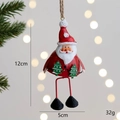 Decorazione natalizia Babbo Natale in ferro con gambe lunghe per albero di Natale - Babbo Natale