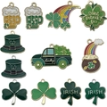 St. Patrick's Day emaille bedelset met klaver en bier voor DIY-sieraden maken - St. Patrick's Day 12 Stijlen Set (SN1096)