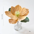 Magnolia artificial dorada con purpurina para decoración de árboles de Navidad - Dorado