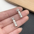 Detailed close-up of a mini silver fire extinguisher pendant charm for DIY jewelry - Antique Silver Fire Extinguisher Style (21416)