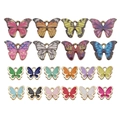 Lot de 20 pendentifs papillons colorés pour bijoux DIY en divers tons de bonbons émaillés - Ensemble Papillon Émail SN797 (20 Styles)