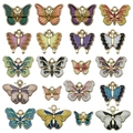 Pendentifs papillons colorés en émail de tailles variées pour la création de bijoux DIY - Ensemble Papillon Émail SN801 (20 Styles)