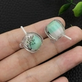 Luminous resin mini coffee cup keychain pendant in green and white duo-tone style - Lake Blue Luminous Cup (18973)