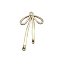 Colgante de lazo de cinta chapado en oro KC pulido para collares y pulseras DIY - Lazo de Cinta Hueco (22864)