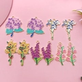 Ciondoli fiori smaltati Van Gogh girasole e iris per creazione gioielli fai da te - Set Fiori Festa della Mamma (SN816)