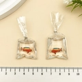 DIY resin goldfish charm in a clear bag style with orange and blue fish detail - Orange Simulation Transparent Bag Fish (21519)