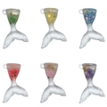 Pendentifs queue de sirène lumineux en résine avec paillettes étoilées en six couleurs - Ensemble Queue de Poisson Océan 6 Styles (SN770)