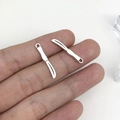 Silver alloy knife shape charms for DIY jewelry making and keychain accessories - Antique Silver Cutlery Knife (8838)
